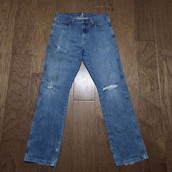 Wrangler Jeans Mens 32x32 31x32 Blue Retro Relaxed Boot Western Wear Cowboy Work - Picture 1 of 9